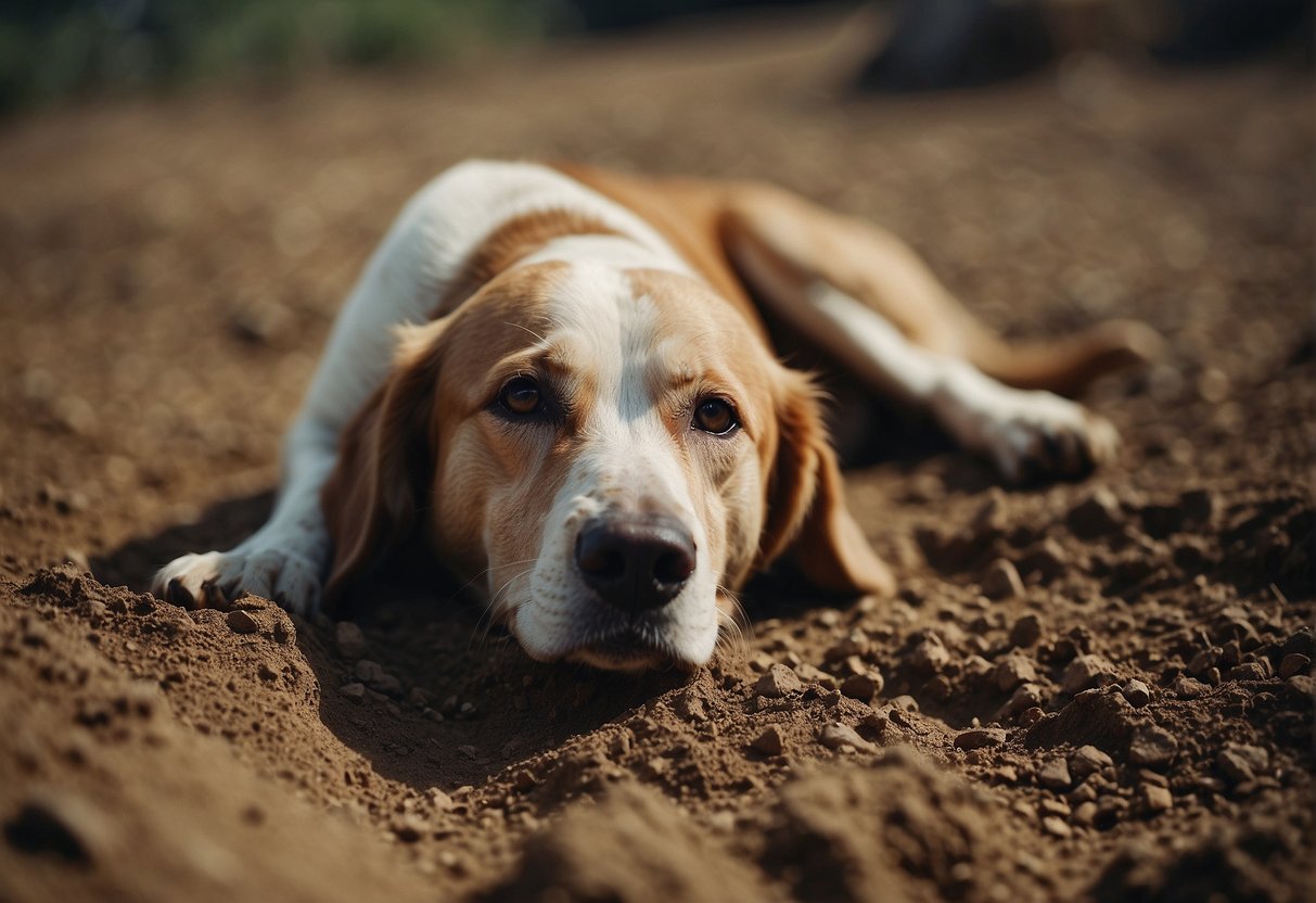 A dead dog lies in the dirt, a sad reminder of the cultural impact and legacy portrayed in "Cool Hand Luke."